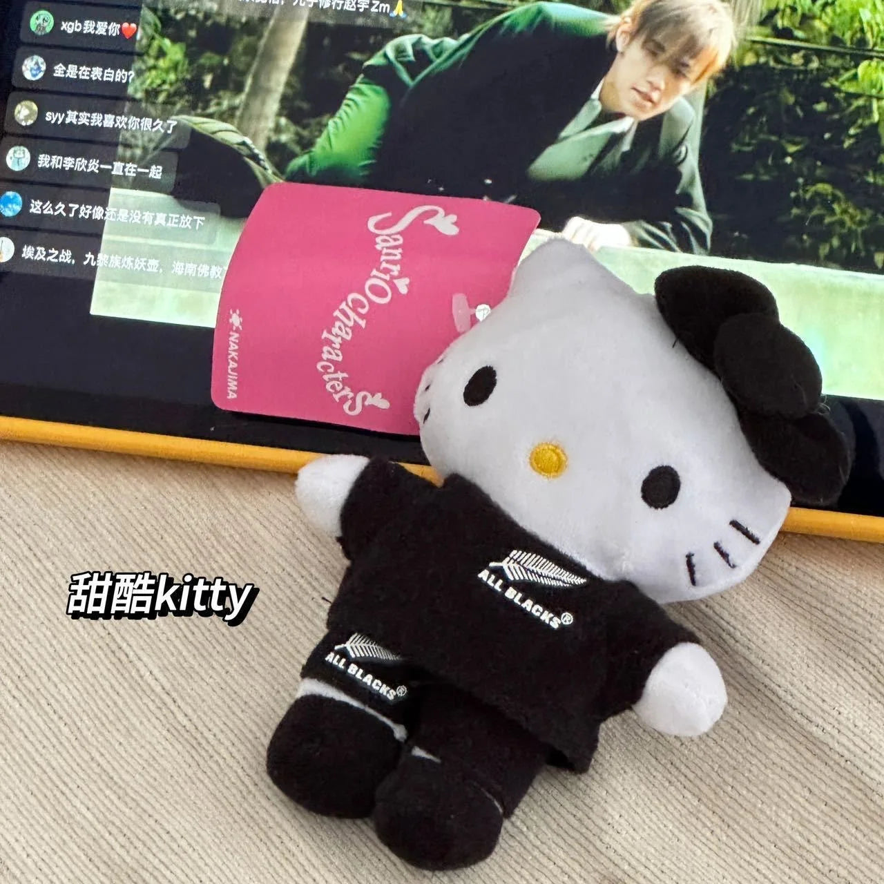 Kawaii Anime New Sanrio Hello Kitty Cartoon Plush Toy Fashion Plush Doll Pendant School Bag Keychain Accessories Gift for Friend