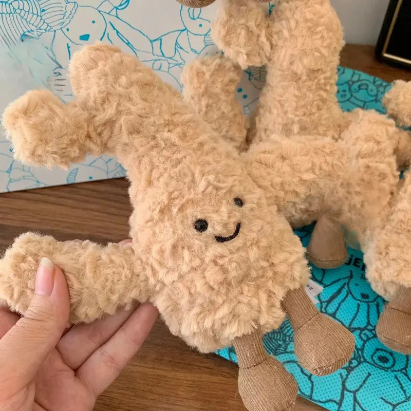 Apricot Lamb 18cm Ginger Plush Doll Cute Food Appease Doll Home Bedroom Ornaments Cat And Dog Interactive Toy Gift Jelly