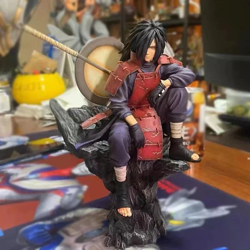 Naruto Anime Figures GK Uchiha Madara Action Figures 29cm PVC Collection NARUTO Model Peripheral Toys Desktop Decoration Gifts
