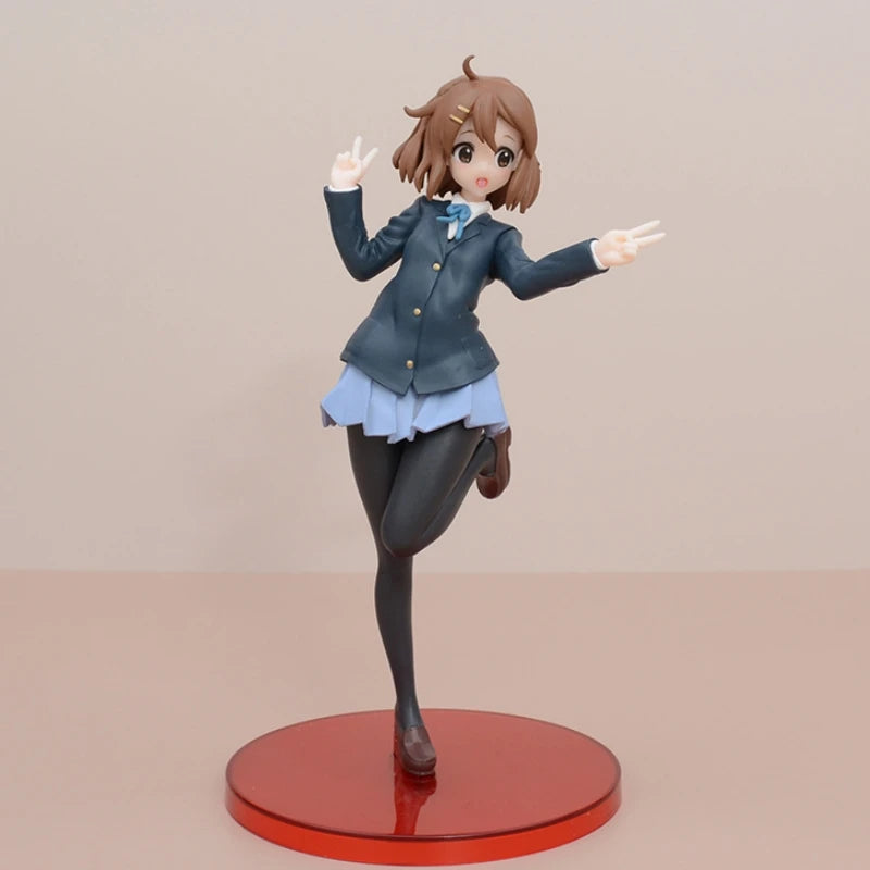 20cm K-On Hirasawa Yui Akiyama Mio Beautiful Girls Anime Figure Model Statue Collection Desktop Decoration Ornament Toys Gifts