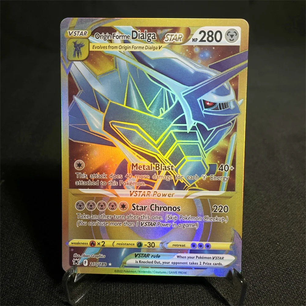 Pokemon Cards Holographic Sword & Shield Series Garchomp Genesect Duraludon Lilligant Evolution Collection Card Proxy Card