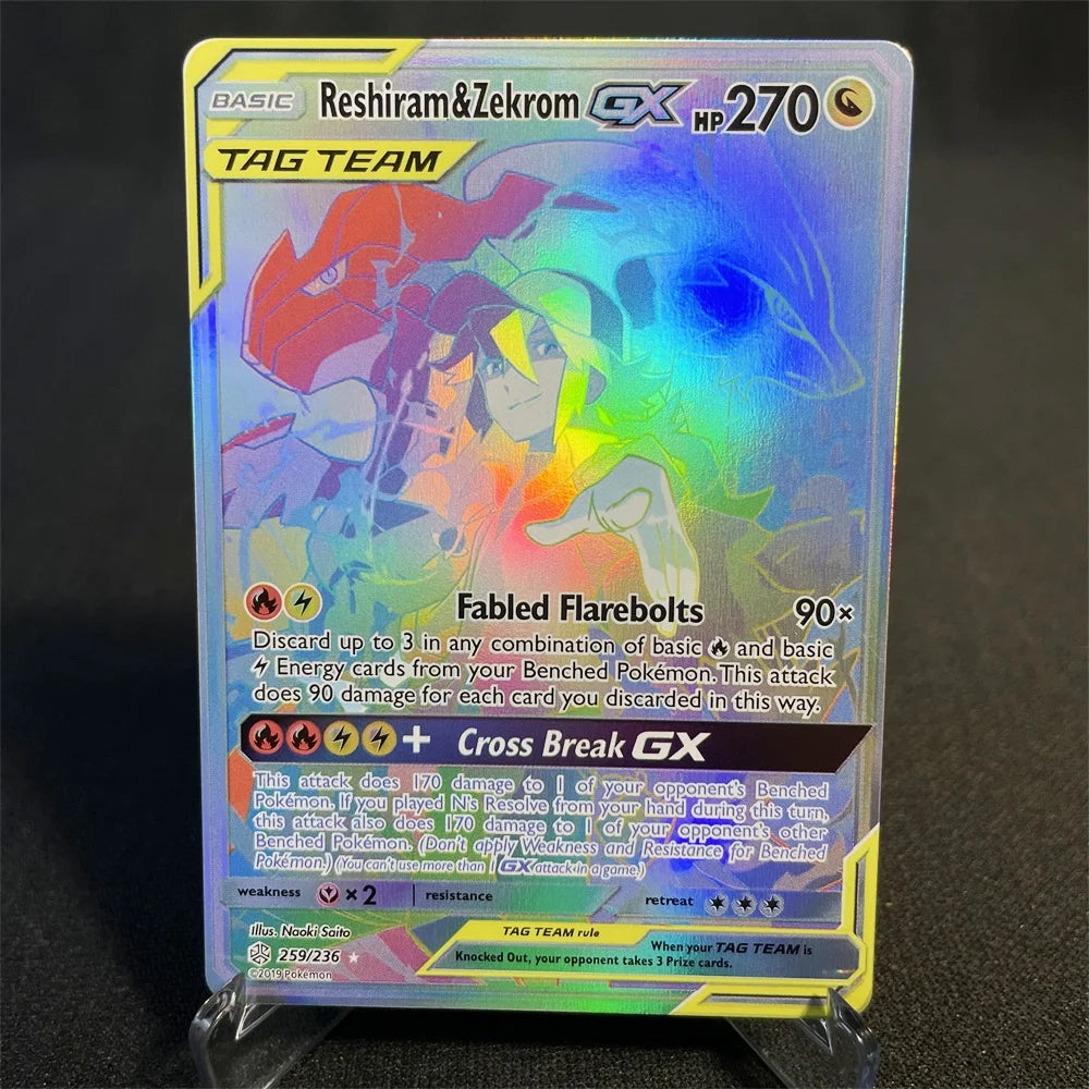 Pokémon Cards Holographic Card Sun & Moon Series Mewtwo Pikachu Paikou Serena Caitlin Collection Cards Toys Gifts Proxy Card