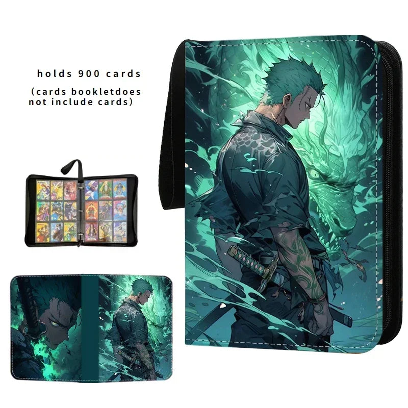 Anime 40-900pcs One Piece Luffy Zoro Card Book Pu Super Large Capacity Card Binder Display Game Collection Card Kids Toy Gift