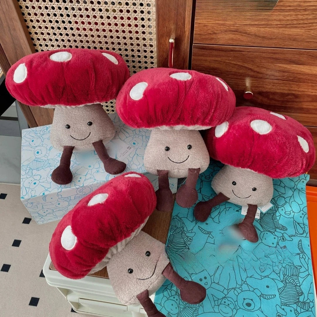 Jellycat With Tags Jellycat Fun Mushroom Soothing Plush Toy Companion Cute Pendant Doll Girl Birthday Holiday Gift Stuffed