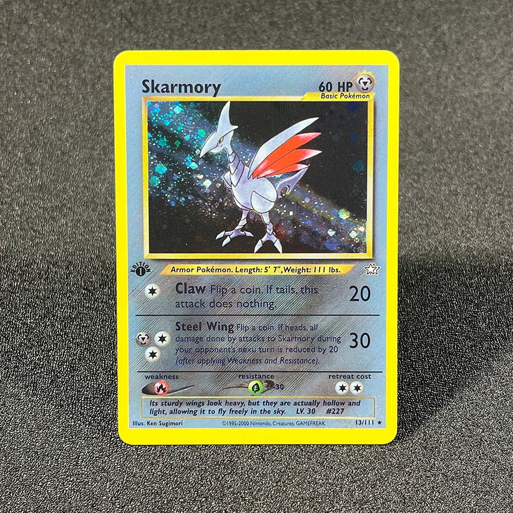 PTCG Foil Cards Lugia Espeon Politoed Alakazam Mewtwo Kingdra Zapdos Raichu 1996 1st Edition Game Collection PKM Proxy Cards