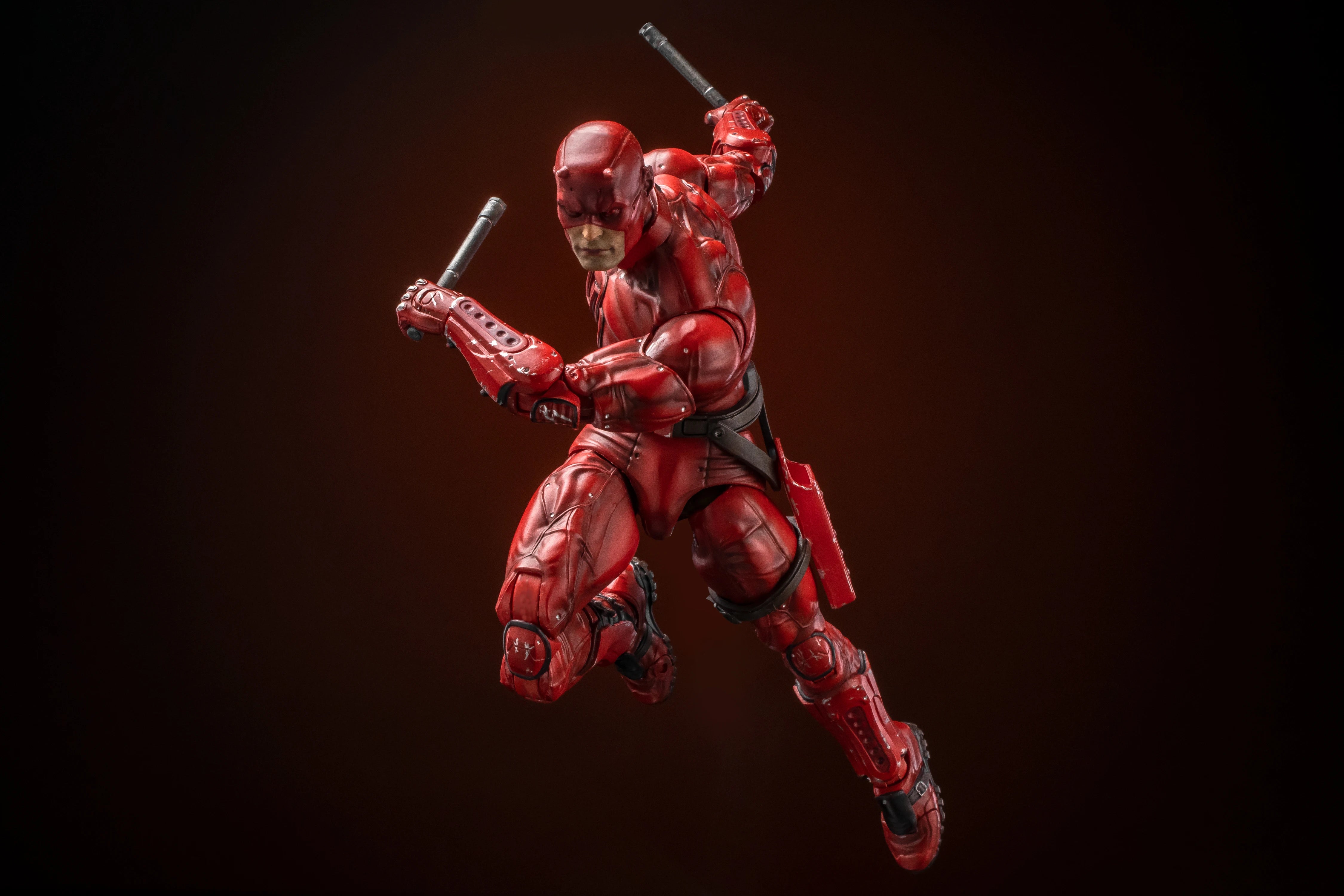 In Stock - FlefToys Marvel Daredevil Classic Red Shadowland Reborn Black 8