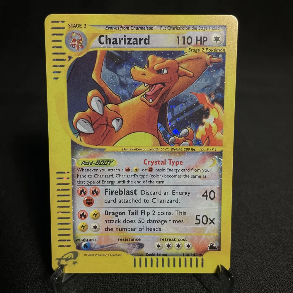 Pokemon Cards Shining Card E-Card Series Vileplume Arcanine Gengar Suicune Game Collection Cards Toys Gifts Proxy Card