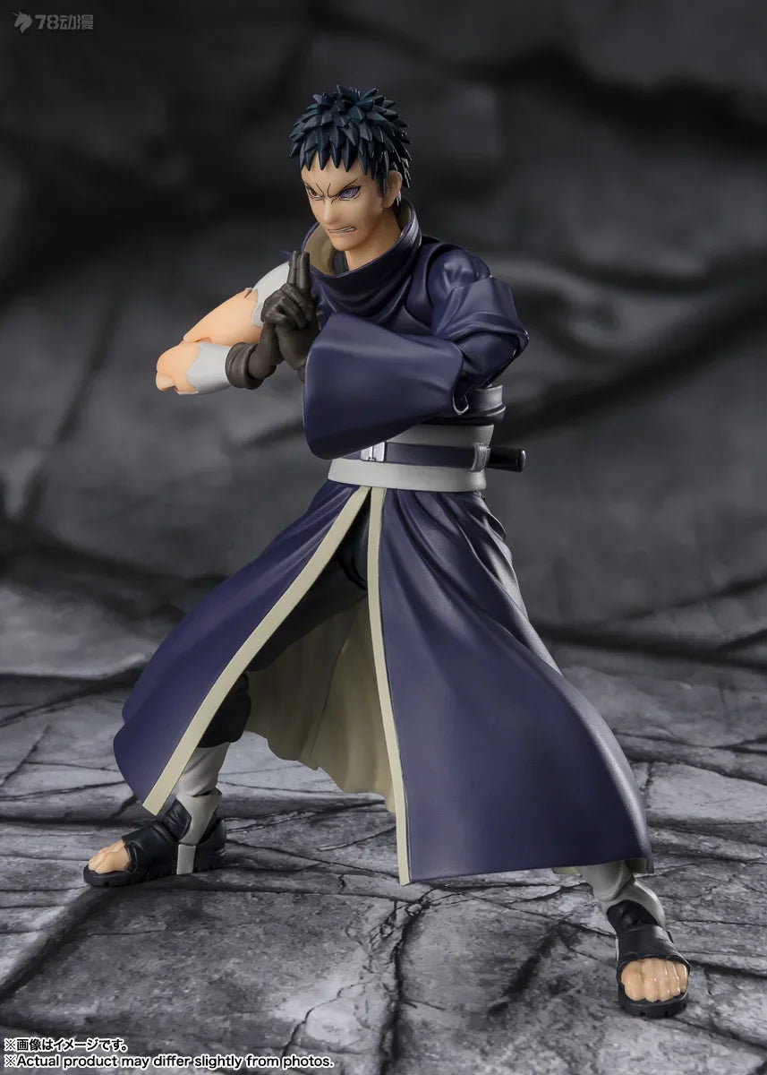 Bandai Anime Action Figure Naruto SHFiguarts SHF Uchiha Obito Hatake Kakashi Finished Model Collection Toy Gift for Kid