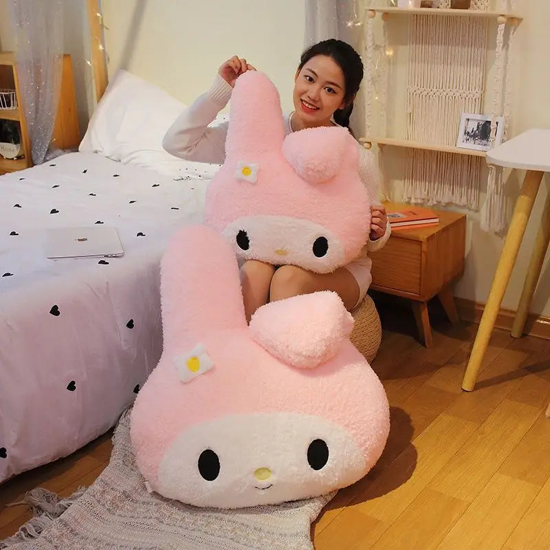 Sanrio My Melody Kuromi Plush Dolls Animal Cartoon Stuffed Toys Cute Soft Plush Pillow Cushion Girls Birthday Xmas Gifts