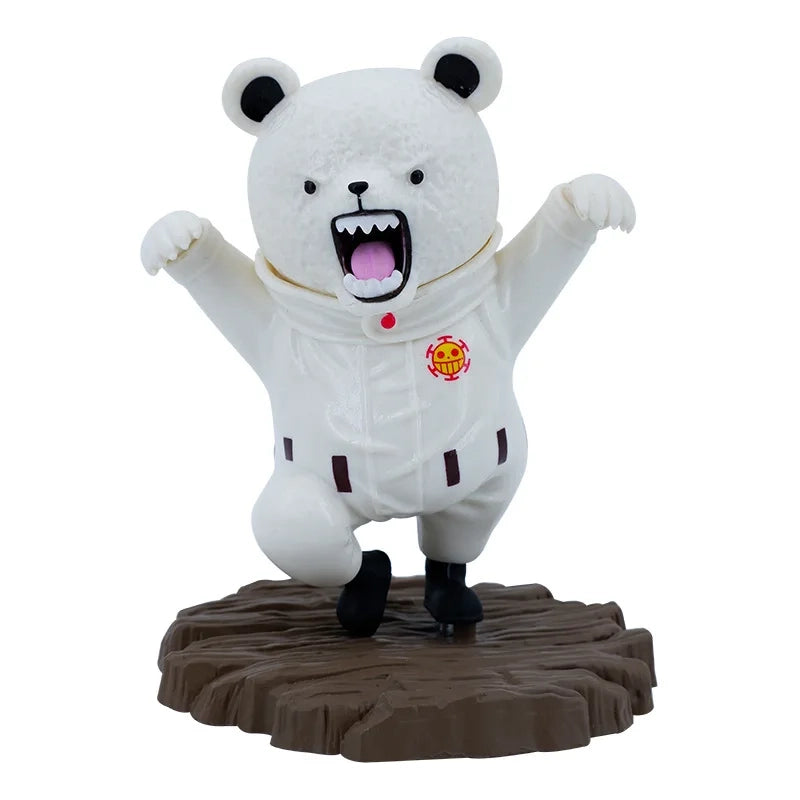One Piece 13CM Bepo Anime Action Figure Kawaii Cartoon Cute Pet Figurine Beibo Bear Model Toys Decoration for Children Gift Doll