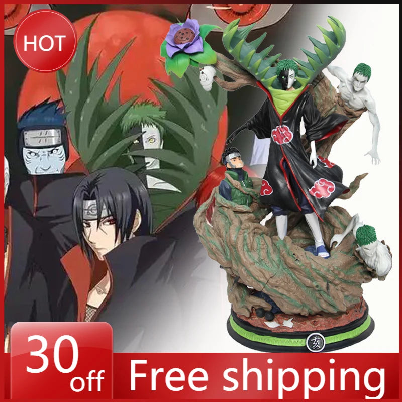 38cm NARUTO Animation Peripherals Akatsuki Zetsu Yamato Black Zetsu White Zetsu Large Pvc Statue Ornaments Collections Model Toy