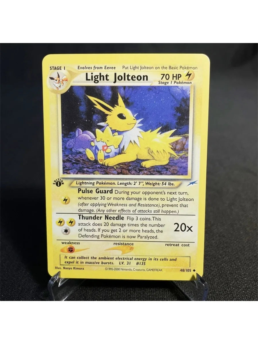 Pokémon Cards Foil Flash Card Neo Destiny Series Celebi Dark Donphan Light Flareon Collection Cards Model Toy Gifts Proxy Card