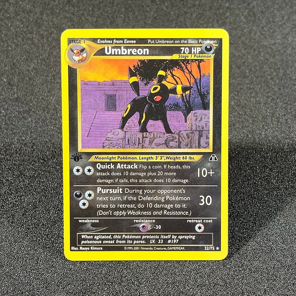 PTCG Foil Cards Lugia Espeon Politoed Alakazam Mewtwo Kingdra Zapdos Raichu 1996 1st Edition Game Collection PKM Proxy Cards