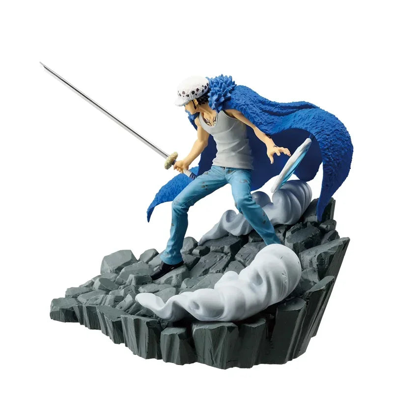 Bandai Original Banpresto Anime ONE PIECE Trafalgar D Water Law VS Marshall D Teach PVC Action Figure Model Collectible Toy Gift