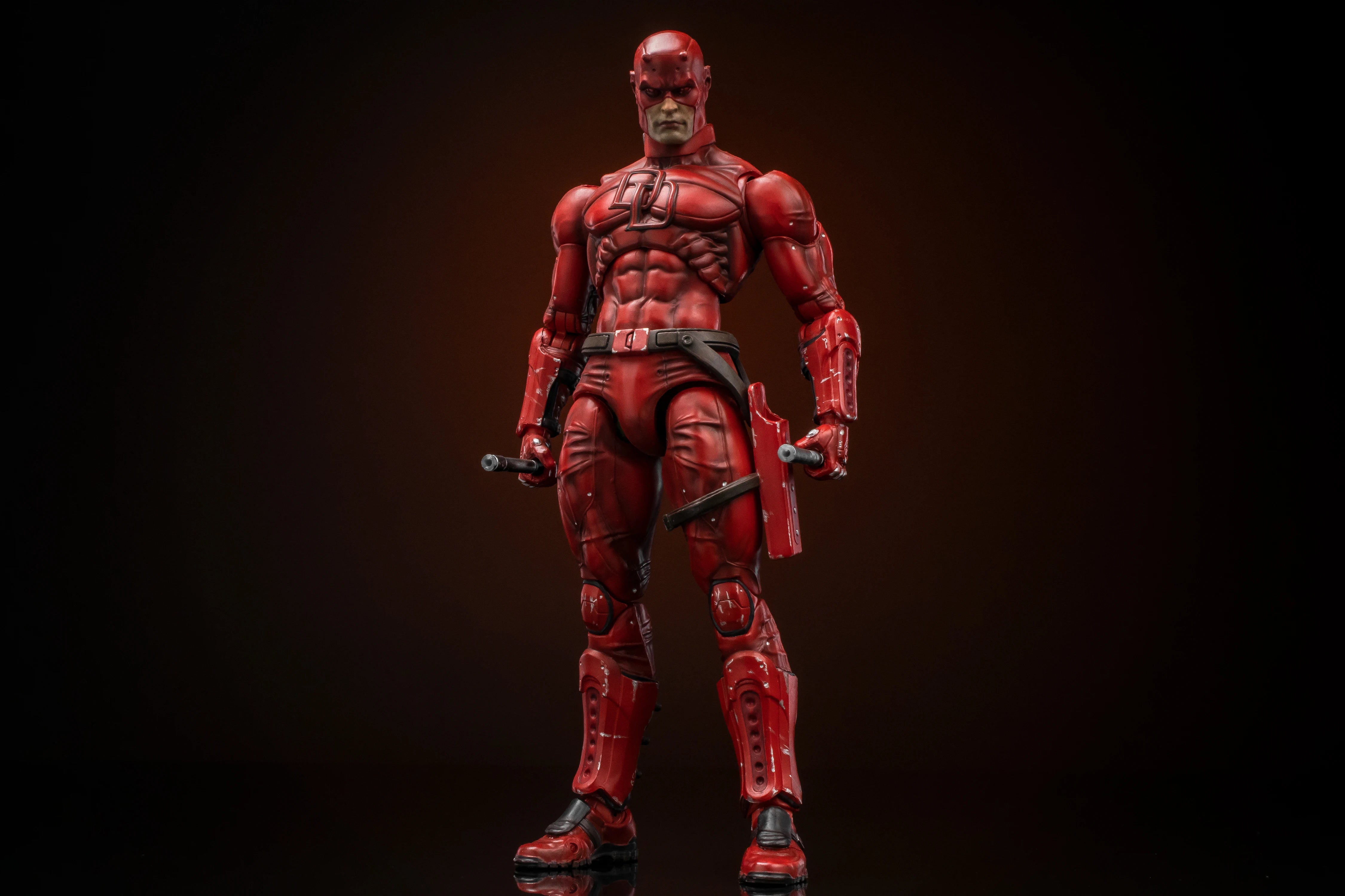 In Stock - FlefToys Marvel Daredevil Classic Red Shadowland Reborn Black 8