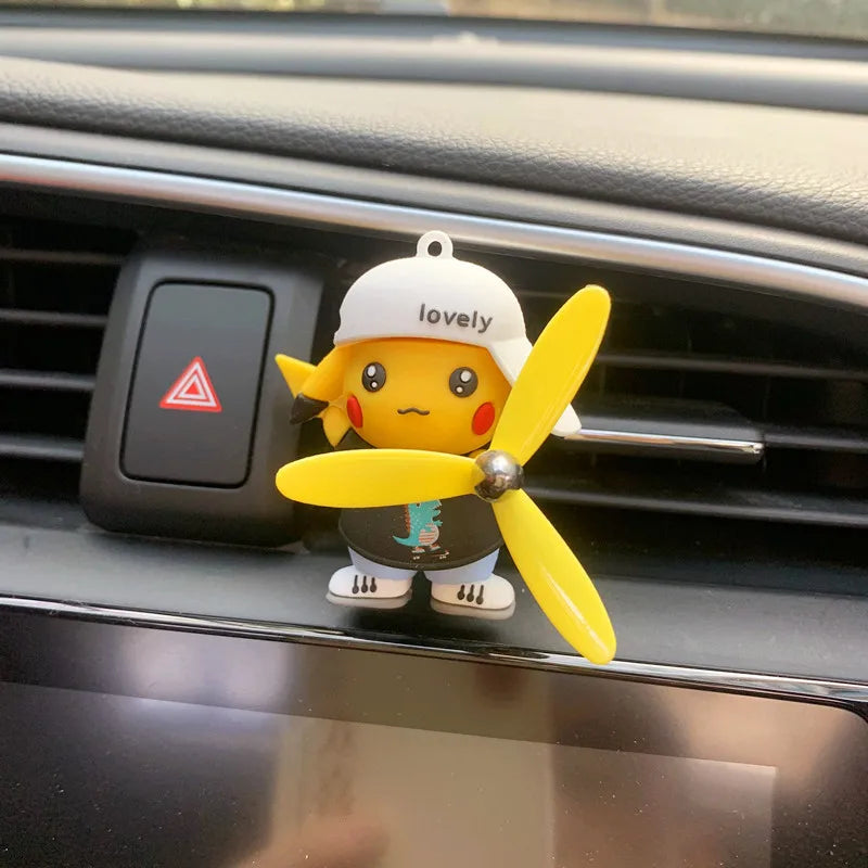 Anime Pokemon Cartoon Pikachu Psyduck Action Figures Car Air Outlet Perfume Clip Decor Auto Air Freshener Interior Accessories