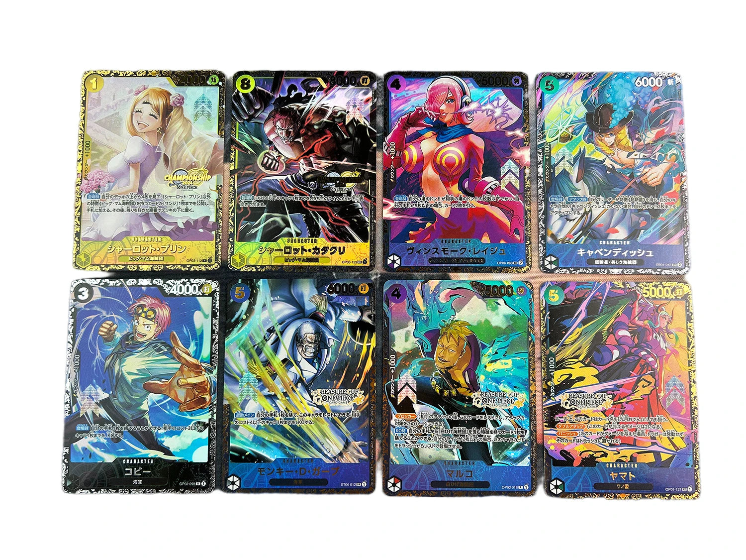 24pcs/set One Piece OPCG Replica Japanese English Version Race Card Luffy Law Mihawk Kaido Kid Zoro Game Anime Collection Cards