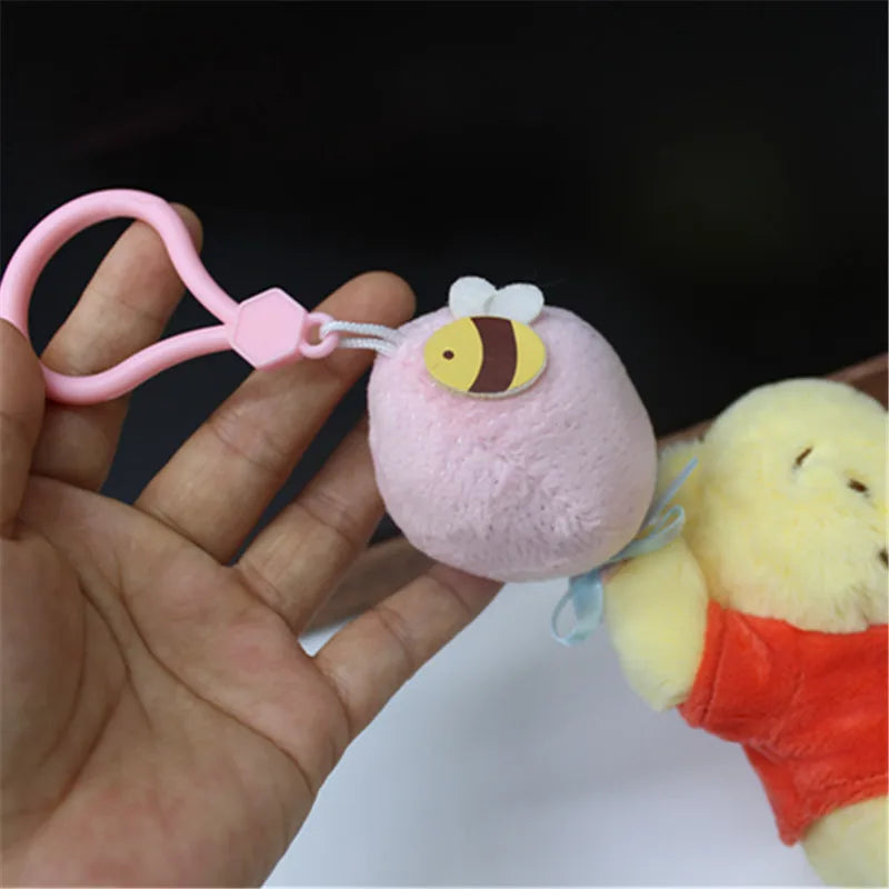 Disney 13cm winnie the pooh the cute  Pooh Bear Plushies Stuffed Movie Anime Bag Pendant Key Chain toys cute animal toys