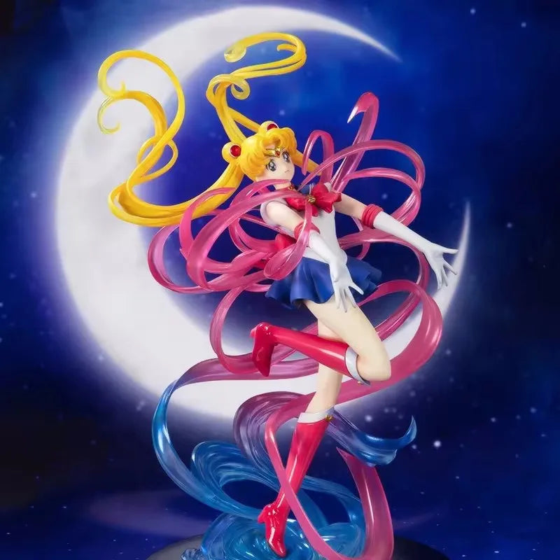 Sailor Moon Crystal Power Transformation Kawaii Anime Action Figure Girl Figurines Pvc Girl Model Doll Statue Toy Decor Kids Toy