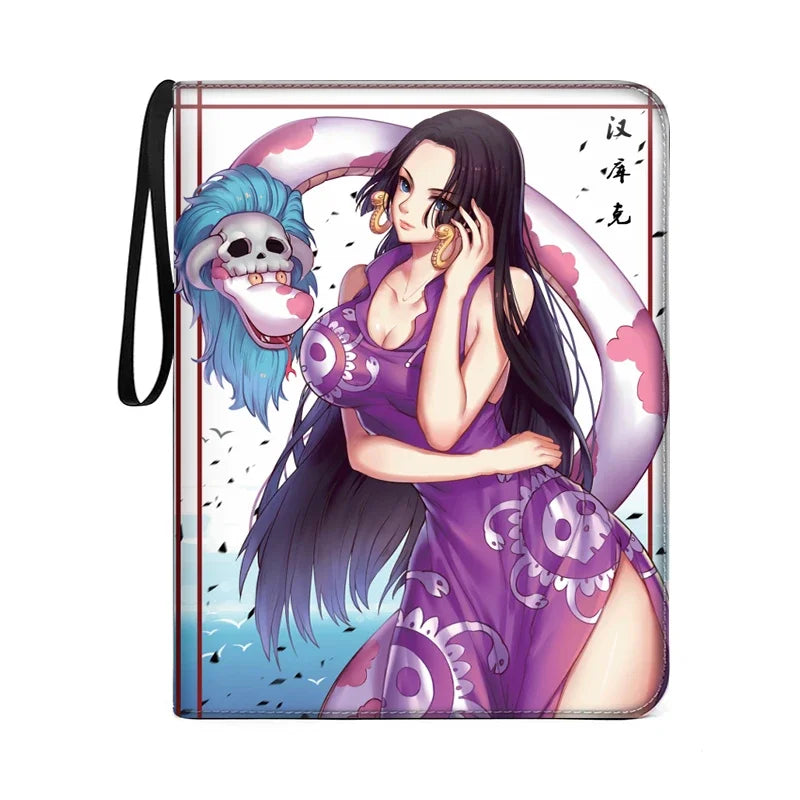 540Pcs 9 Pocket Anime One Piece Luffy Zoro Cards Book zipper PU leather Cards Binder Display Game Collection Card Kids Toy Gift