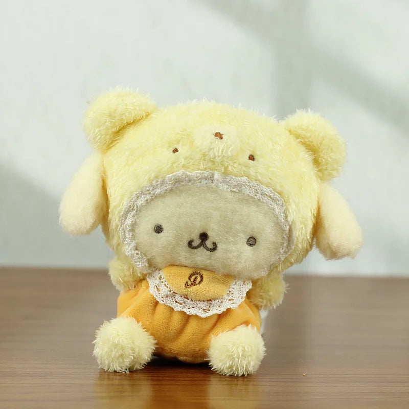13cm Cute Sanrio Plush Keychain for Children Hello Kitty Pendant Kuromi Cartoon Key Chain Backpack Decoration Gifts for Girl Toy