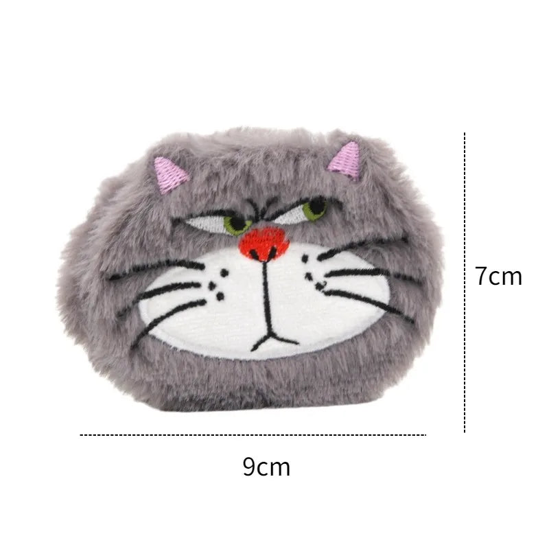 Disney Cinderella Lucifer Cat Kawaii Makeup Mirror with Magnifying Glass Portable Flip Cover Two-Sided Foldable Plushes Mirror