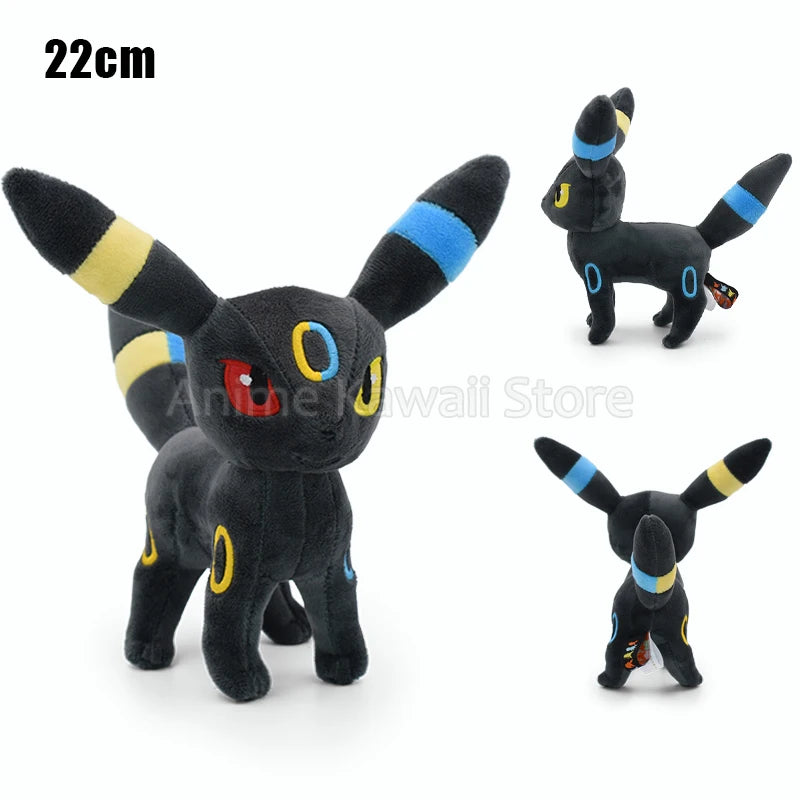 Shiny Umbreon Stuffed Toy Pokemon Plush Toys Kawaii Eeveelution Umbreon Peluche Cartoon Animal Dolls