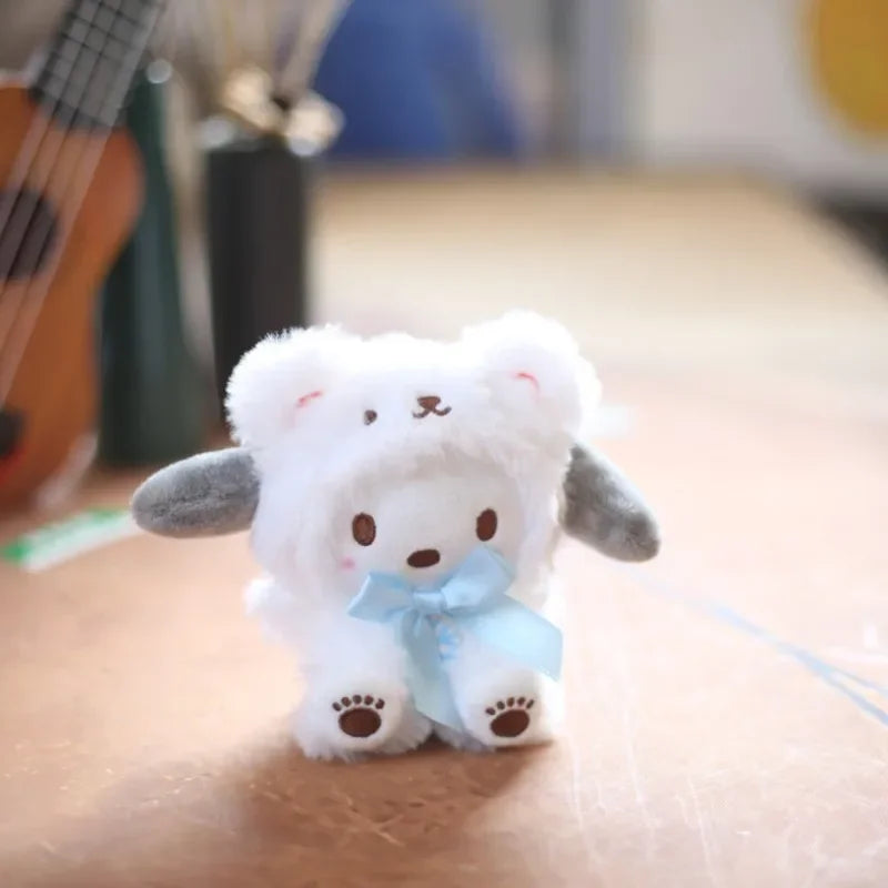 Sanrio Kuromi Cinnamoroll Melody Plush Toy Doll Anime Kawaii Doll Pendant Collection Children's Birthday Festival Gift