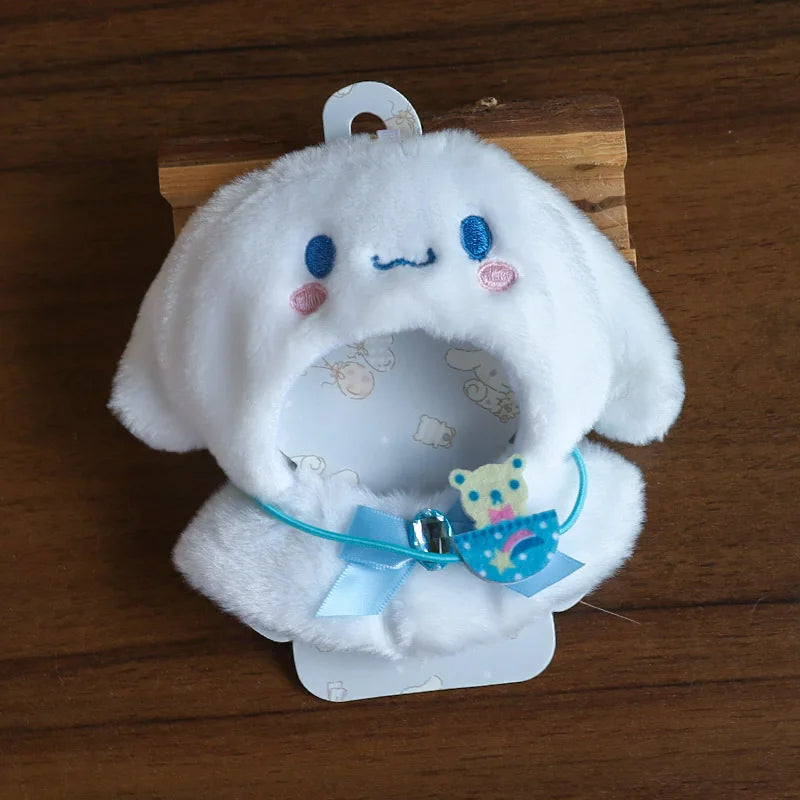 Hot Sanrio Labubu Cape Set Cute Sitting Party KT Melody Kuromi Clothes Monster Vinyl Doll Clothing Christmas Gift Toys