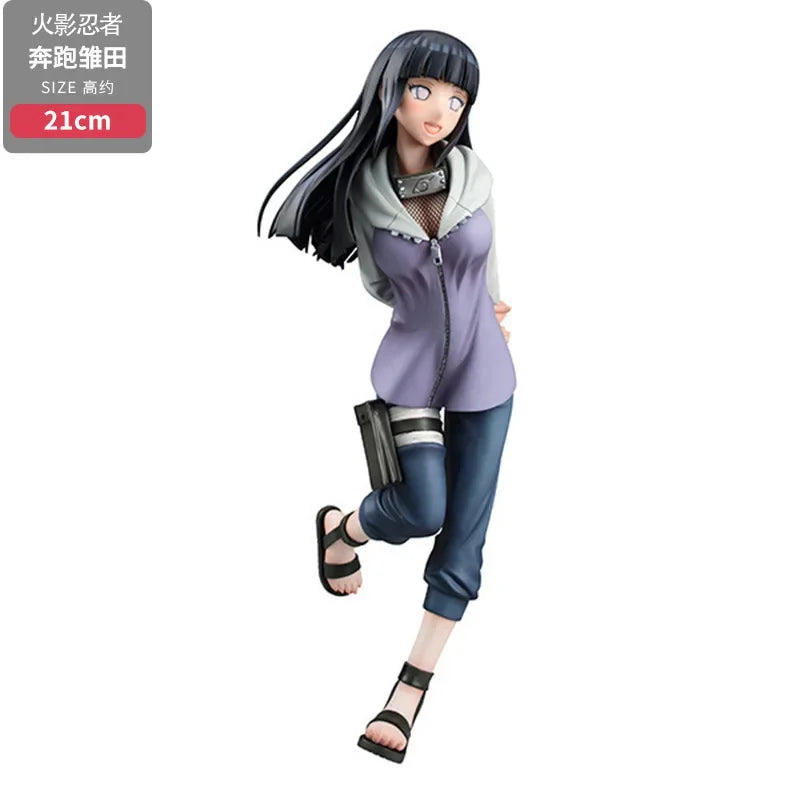 21cm Doll Model Uzumaki Naruto Anime Figures Haruno Sakura Hyuga Hinata PVC Figurines Collection Decoration Kids Toys Gifts