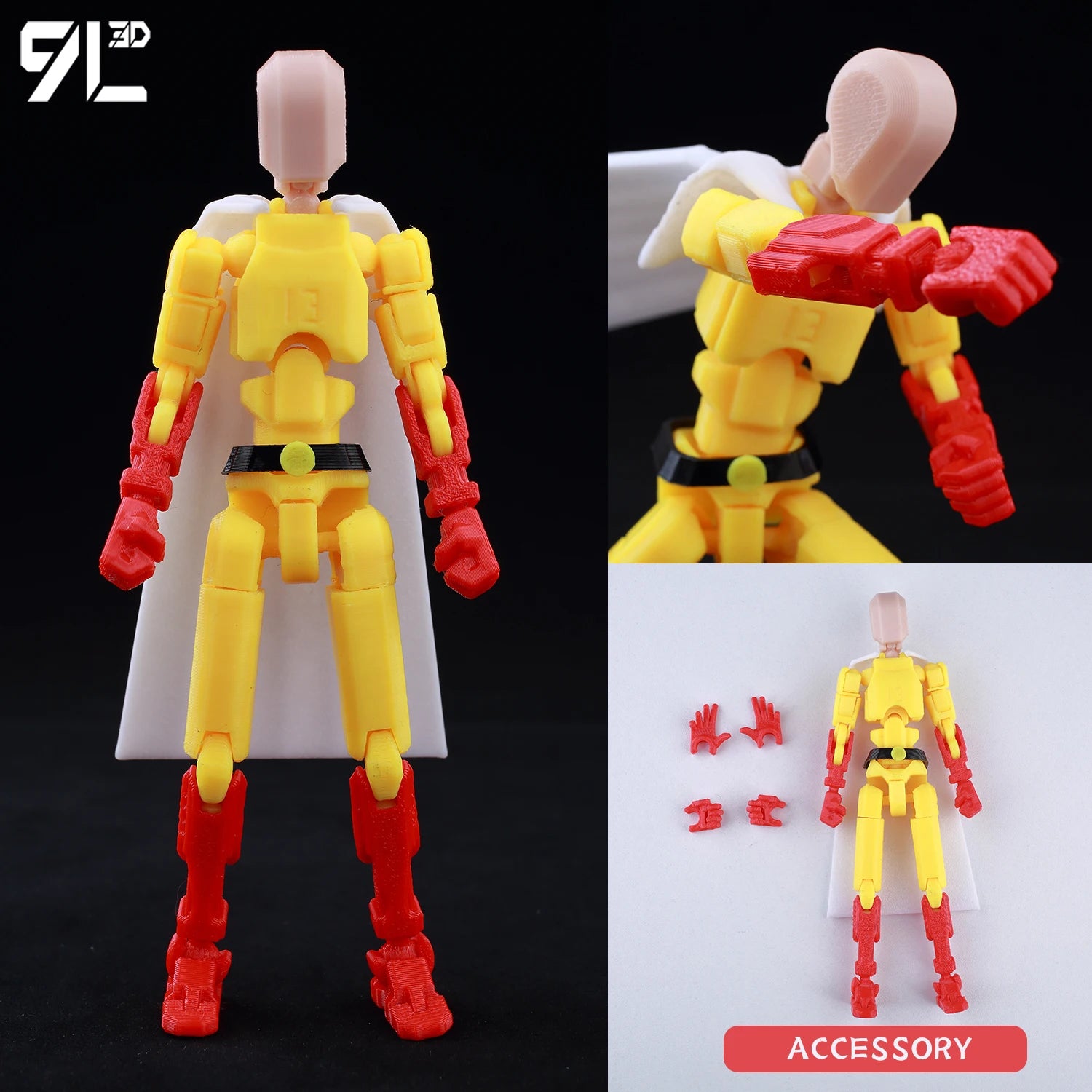 VIP-Dropshipping 9L3D Printed Anime Characters Lucky Dummy 13 Action Figures Multi-Jointed Movable Shapeshift Mannequin Toys