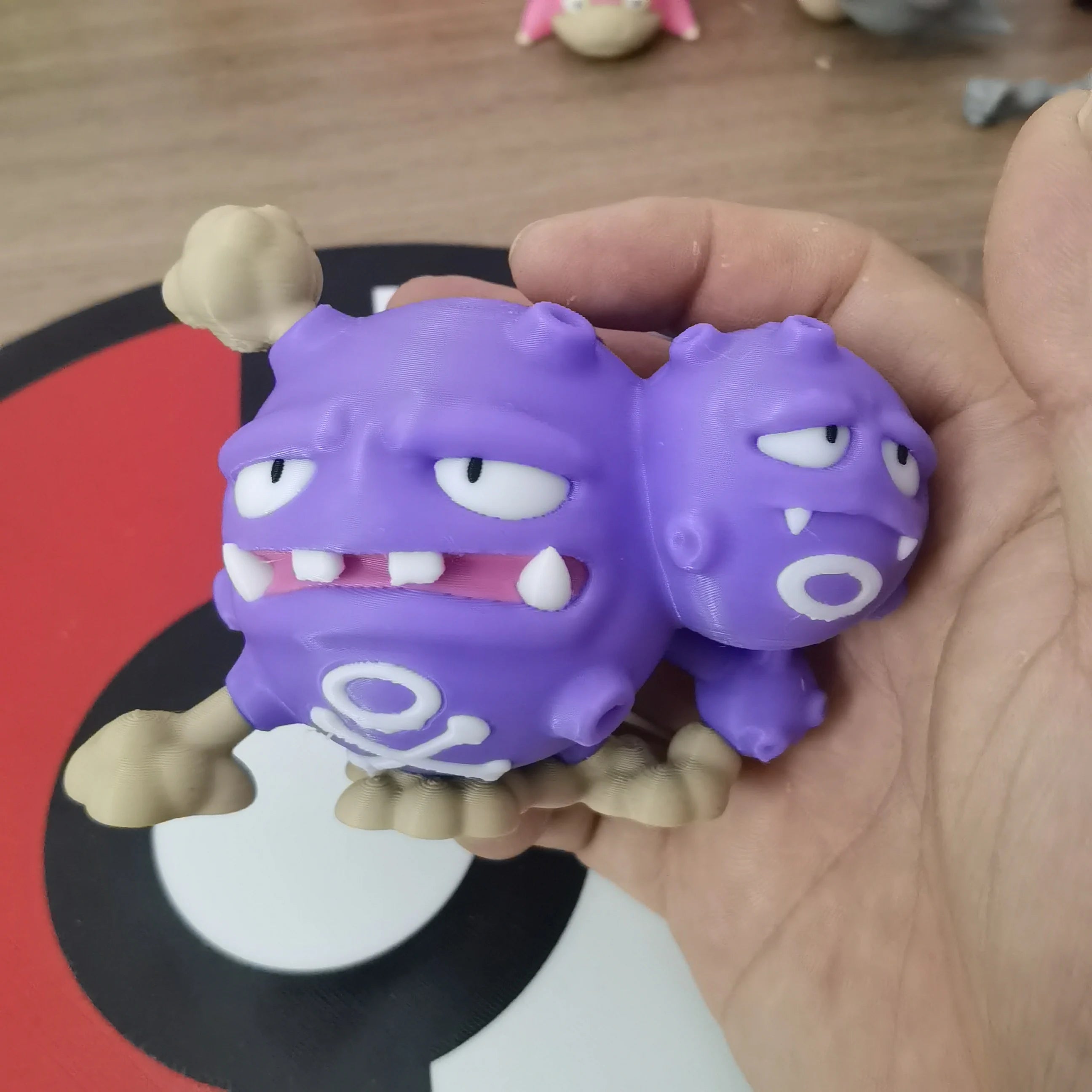 Pokemon Weezing Koffing Anime Figures Proportion World 1:20 Diy 3d Printing Cartoon Character Desktop Collectio Model Toy Gift