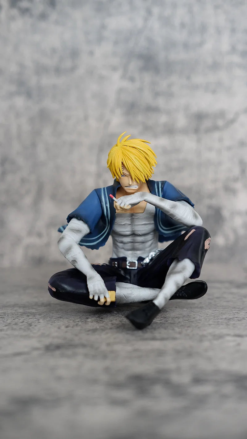12cm One Piece Sanji Figures Battle Damage Lust Action Figures PVC Model Statue Collection Desktop Deoration Birthday Toys Gift