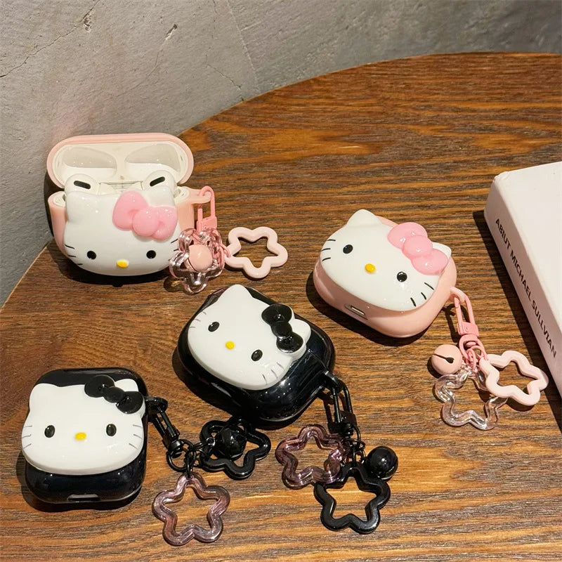 Cute KT Cat Protective Cover for AirPods Pro2 Protective Cover Cartoon Bluetooth Earphone Soft Case for Airpods 4 3 2 1 Pro