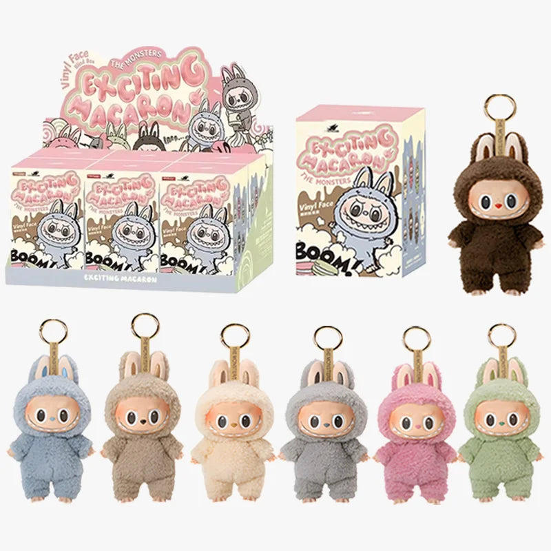 Labubu The Monster Vinyl Face Doll Heart Moving Macaron Doll Blind Box Blind Bag Figure Guessing Bag China High Quality Replica