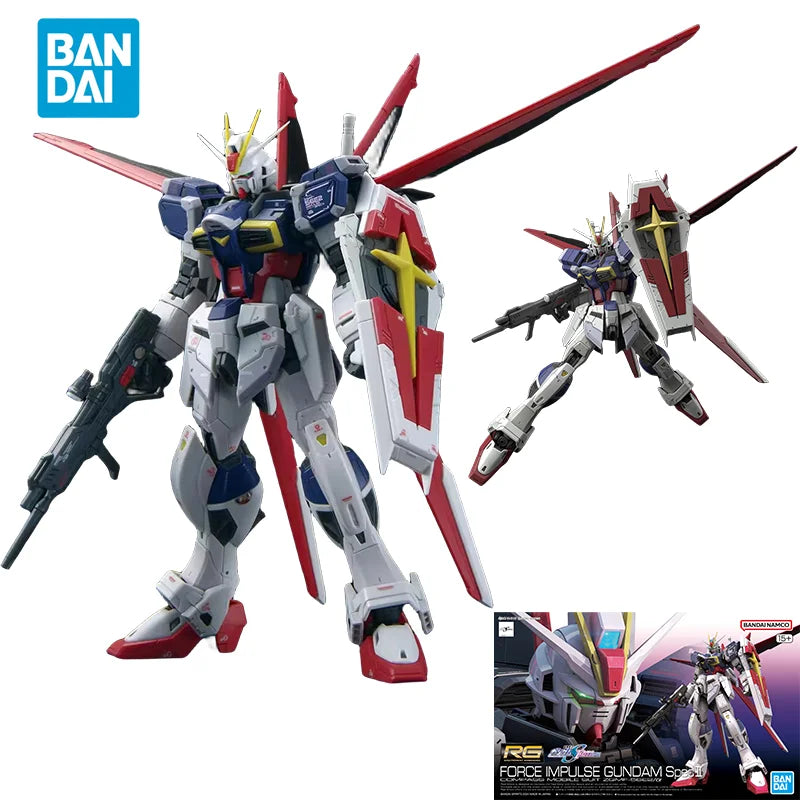 Spot Direct Delivery Bandai Original Anime Collectible GUNDAM Model RG FORCE IMPULSE GUNDAM SpecⅡ Action Figure Toys For Kids