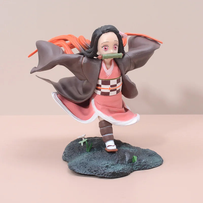 Animation Character Demon Slayer GK Kamado Nezuko Running Posture Car Desktop Ornament Home Crafts Small Figurines & Miniatures