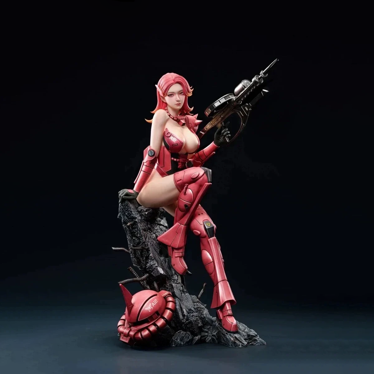 29cm Anime surrounding two-dimensional beautiful girl statue Sack girl Zaku machine girl Gundam machine girl hand model gift