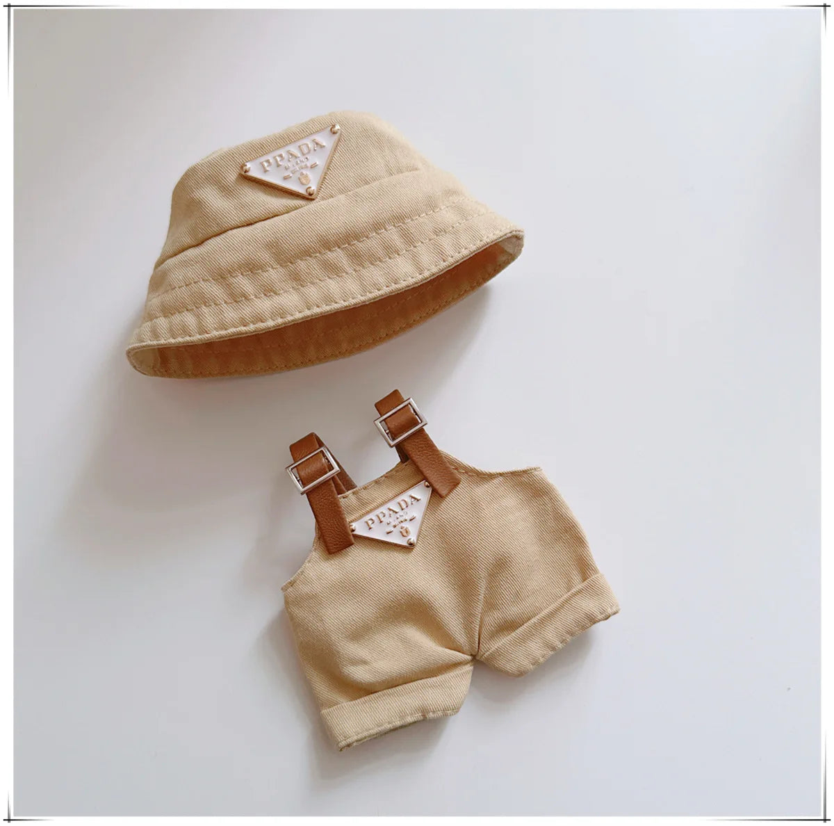 The first and second generations of Labubu only sell 17cm seated party clothes accessories inverted triangle workwear fashion (No Doll)