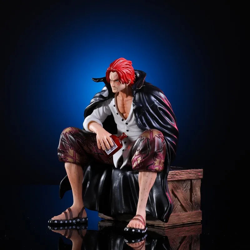 17cm One Piece Shanks Anime Figures Film Red Yonko Red Hair Shanks Action Figure PVC Statue Figurine Model Decoration Doll Toys