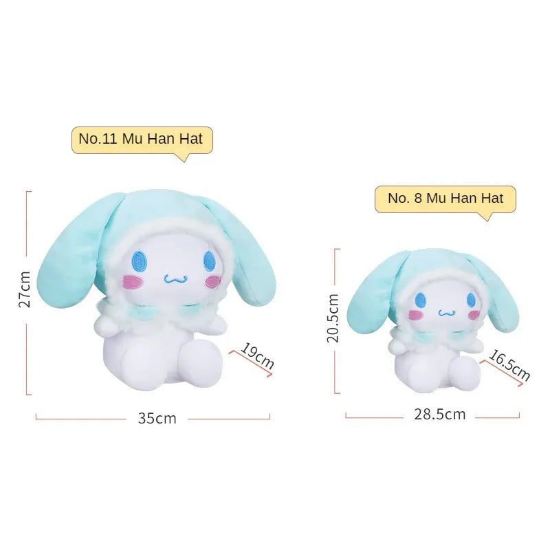 25cm Sanrio Cartoon Jade Gui Dog Plush Doll Big Ear Dog Doll Hat Toy Girl Christmas Gift Birthday Gift