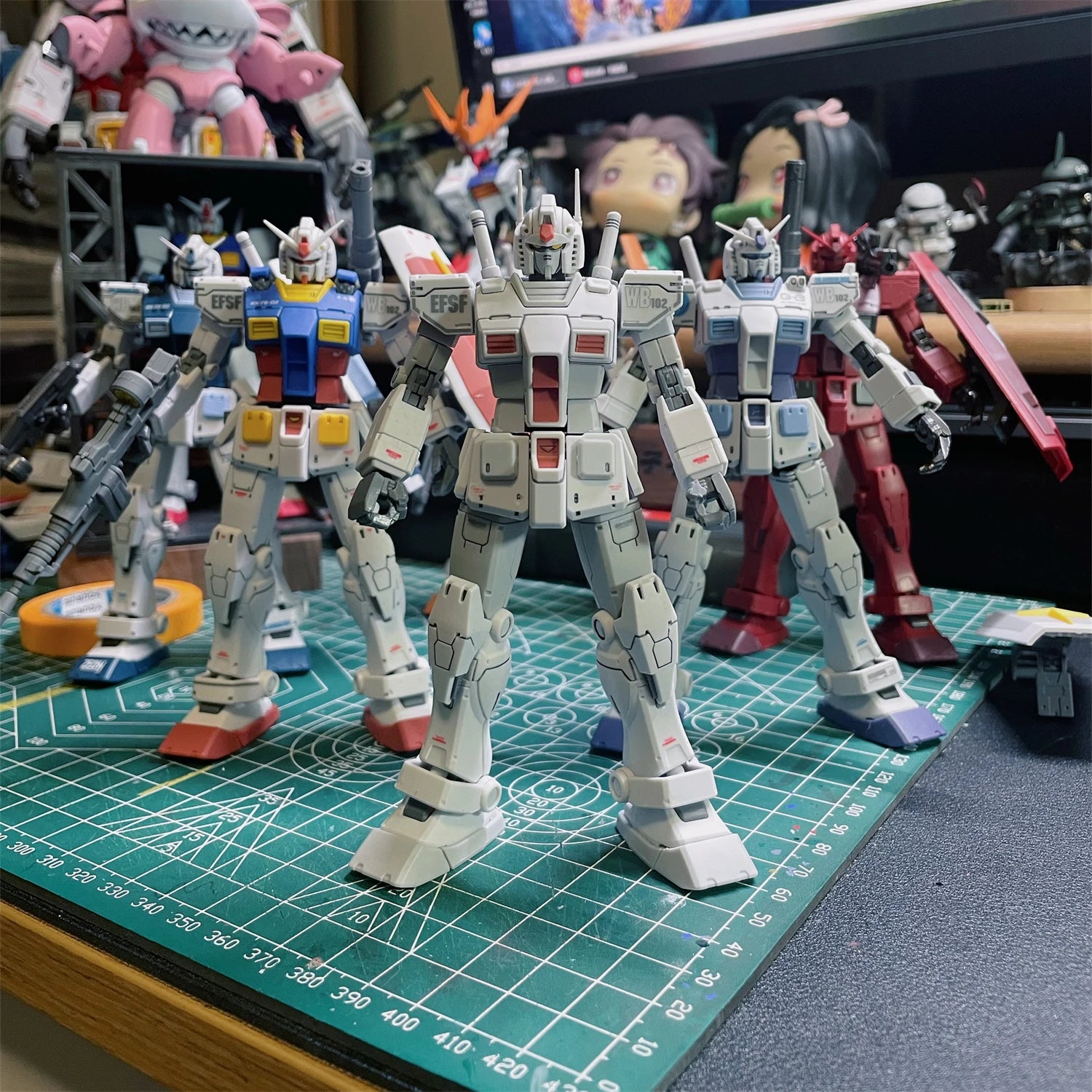 012 Model Hg 1/144 Rx-78 Optimus Color Assembly Model Movable Joints Action Figure Mecha Robot Plastic Model Christmas Toy Gifts
