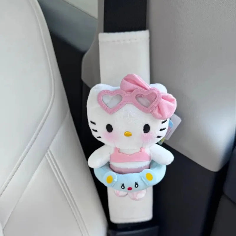 10cm Sanrio Plush Stuffed Soft Doll Keychain Cartoon Hello Kitty Plushies Bag Pendant Accessories Girls Gift Kids Toys