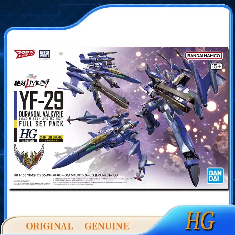 Bandai GUNDAM HG MACROSS PLUS YF-29 YF-21 YF-19 Anime Action Figures Toys Kids Gift Assembly Model Ornaments