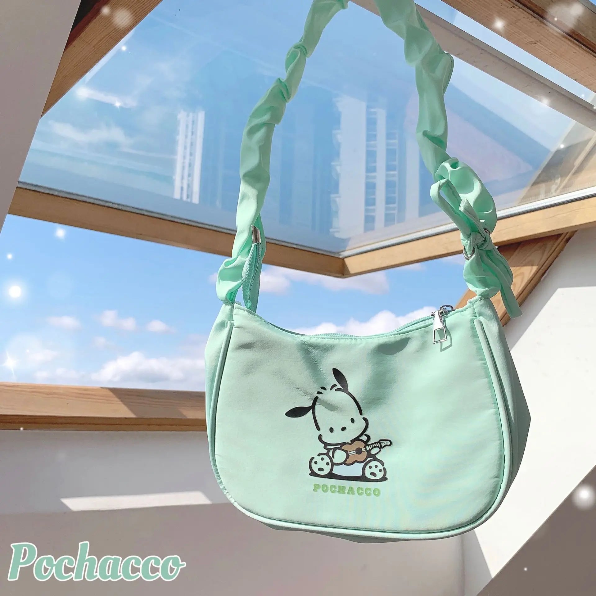 Sanrio Hellokitty Kuromi Cinnamorol Mymelody Pochacco Armpit Bag Kawaii Shoulder Bag Casual Allmatch Tote Women Commuter Handbag