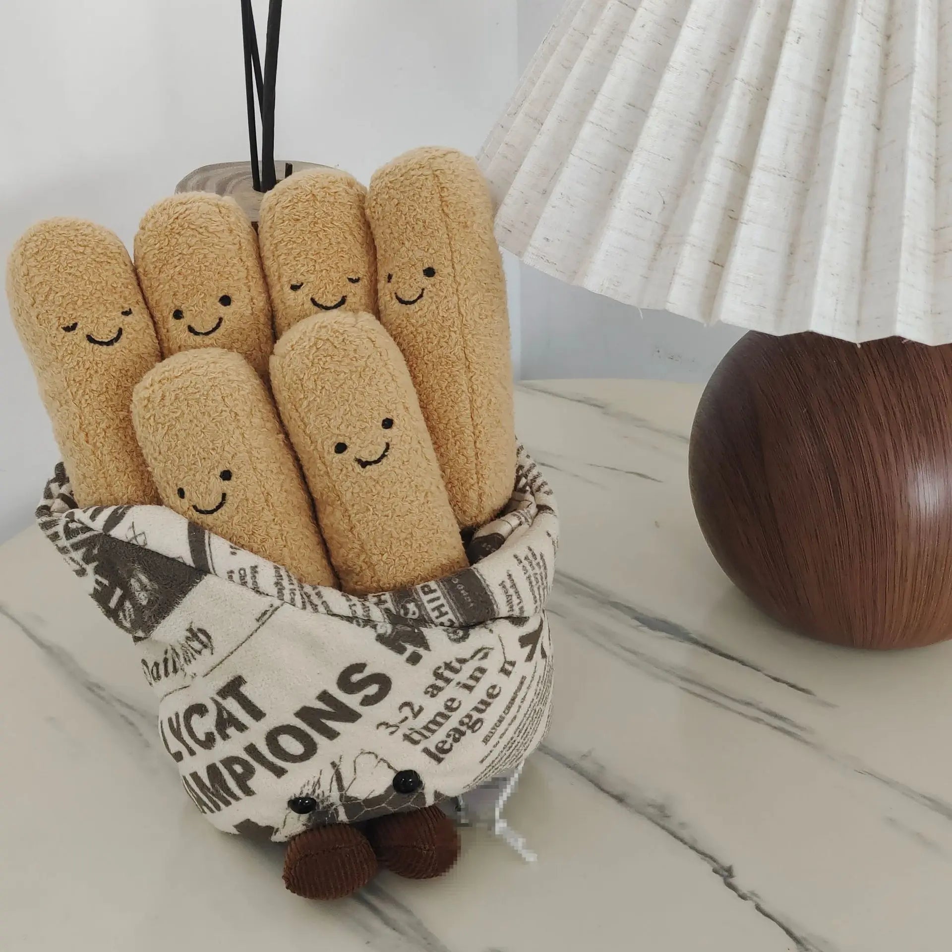 2025 New In-Stock Jelly Cat Food Series Hats French Fries Dolls Home Decorations Holiday Gifts For Girls And Ladies