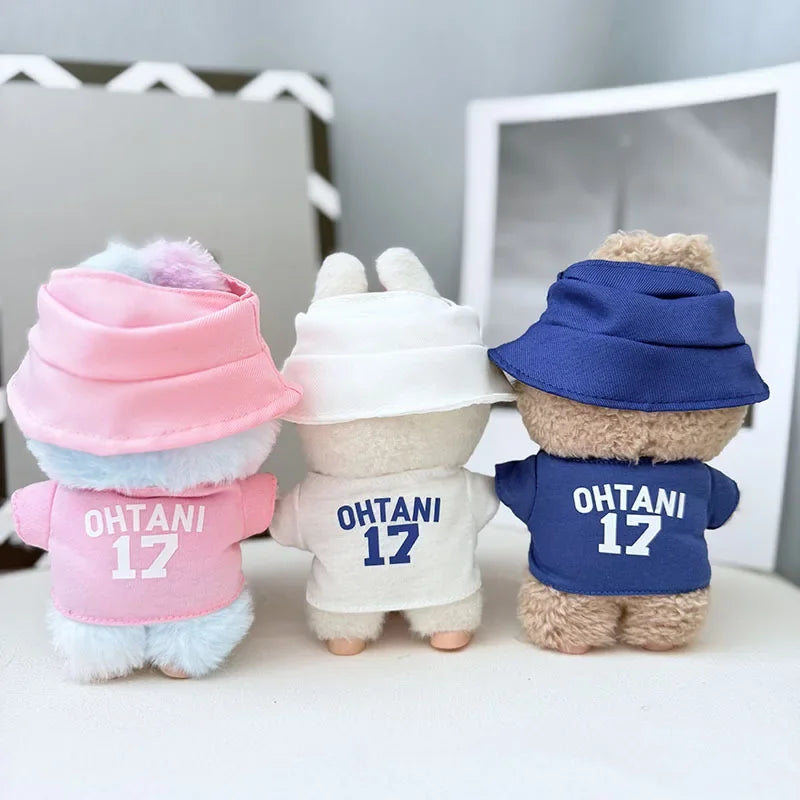The first, second and third generations of Labubu clothes pendant Labubu sitting baby clothes LA baseball suit trend