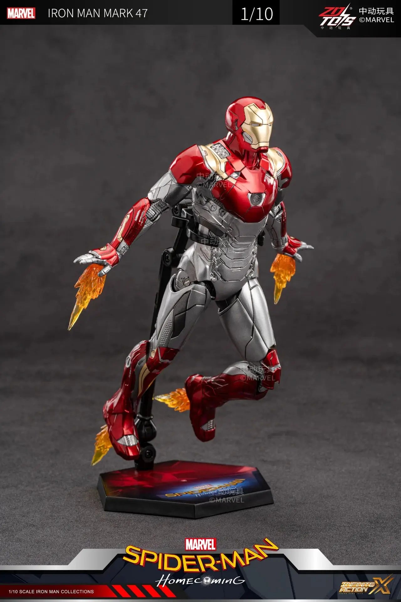 ZD Toys Iron Man Action Figure Mark 35 Red Snapper Iron Man MK 24 MK 22 MK 47 Tony Stark Ironman Figure Action Collect Toy Gift
