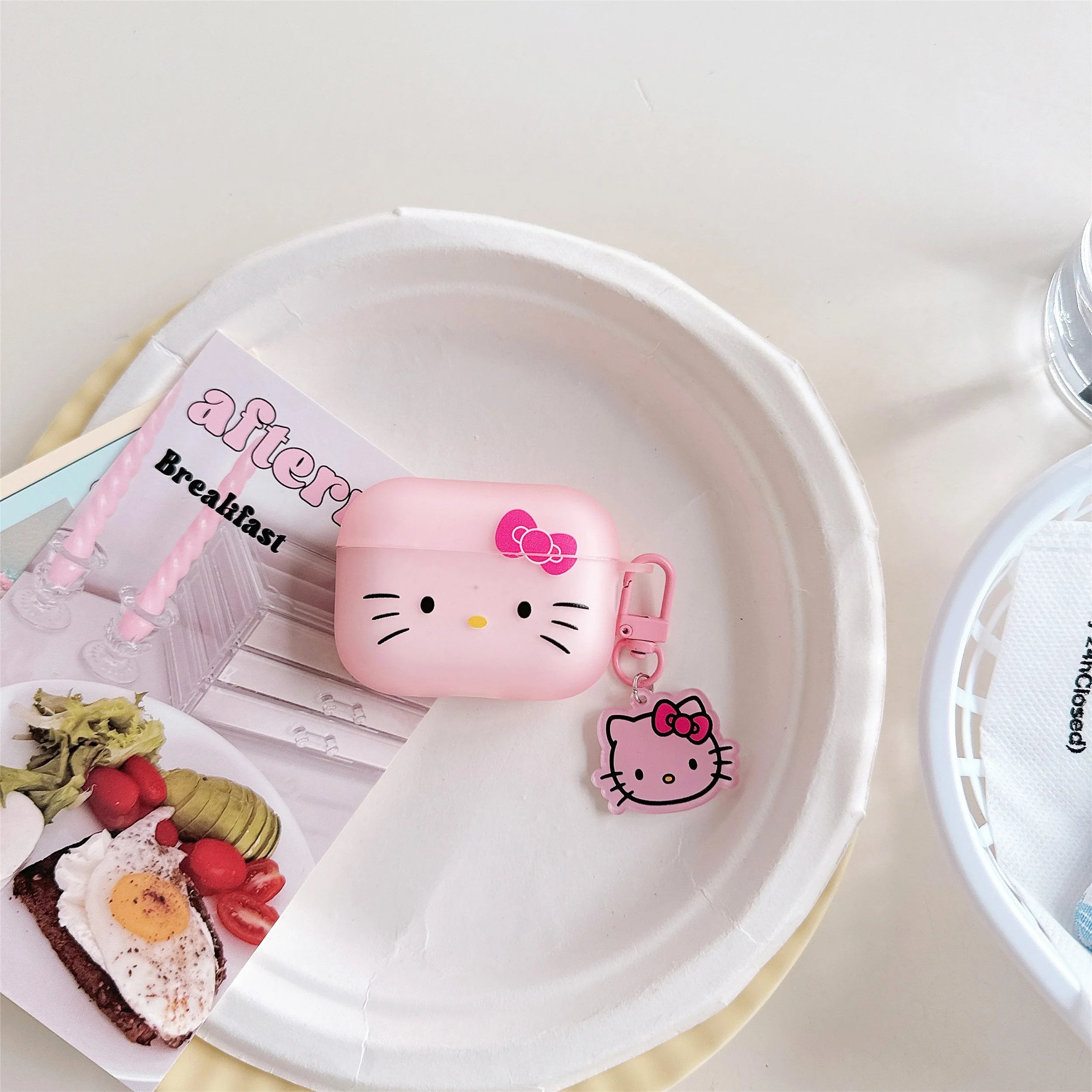 For Airpods 1 2 3 4 Pro Pro 2 Hello Kitty Matte TPU Earphone Case Accessories Cover