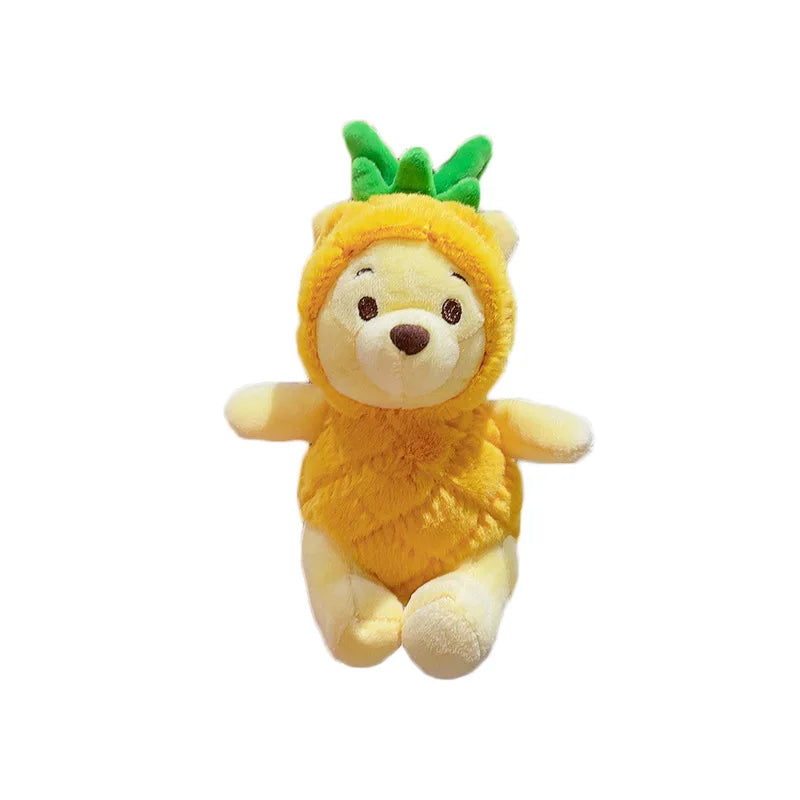 Kawaii Disney Cute Winnie Plush Keychain Couple Gift Plush Pink Dress Student Shoulder Bag Pendant Keychain Doll Decorations